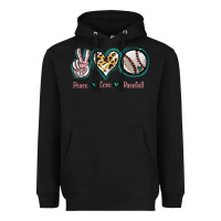 Black Peace Love Baseball Heavyweight Hoodie - Jasminsmagicworld