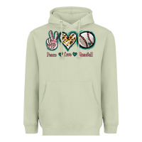 Matcha Peace Love Baseball Heavyweight Hoodie - Jasminsmagicworld