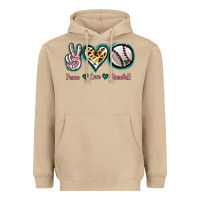 Mushroom Peace Love Baseball Heavyweight Hoodie - Jasminsmagicworld