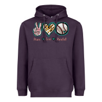 Plum Peace Love Baseball Heavyweight Hoodie - Jasminsmagicworld