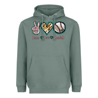 Sage Peace Love Baseball Heavyweight Hoodie - Jasminsmagicworld