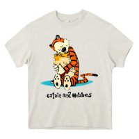 Cream newcalvin and hobbes [tyellow] Heavy Core Tee - linhVisuals