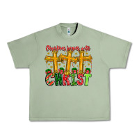 Oil Green christmas begins with christ Urban Heavy Tee - CowhideDigitalArt