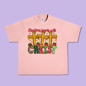 Christmas Begins With Christ Urban Heavy Tee Designed By Cowhidedigitalart