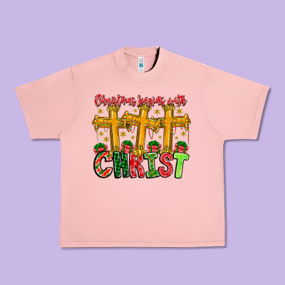 Christmas Begins With Christ Urban Heavy Tee Designed By Cowhidedigitalart