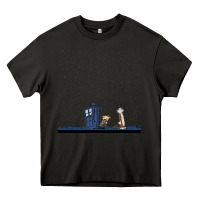 Asphalt newcalvin and hobbes night star tardis Heavy Core Tee - linhVisuals