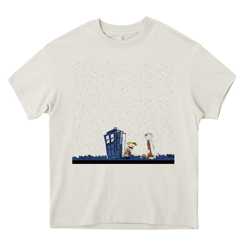 Newcalvin And Hobbes Night Star Tardis Heavy Core Tee by linhVisuals | Teevron