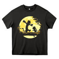 Asphalt newcalvin and hobbes no worries Heavy Core Tee - linhVisuals