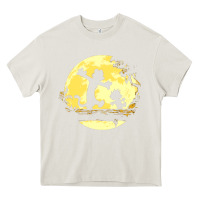 Cream newcalvin and hobbes no worries Heavy Core Tee - linhVisuals