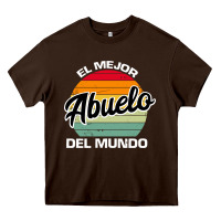 Chocolate Brown el mejor abuelo del mundo grandfather sweatshirt Heavy Core Tee - linhVisuals
