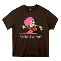 Newcalvin And Hobbes Stupendous Man Heavy Core Tee | Teevron