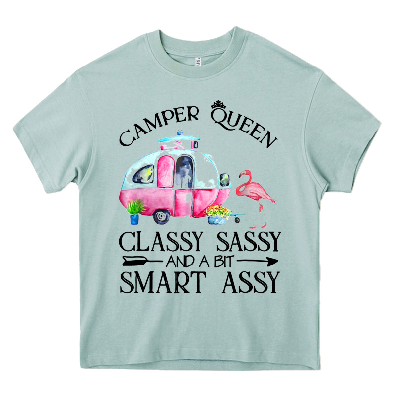 Newcamper Queen Classy Sassy And A Bit Smart Assy Heavy Core Tee by linhVisuals | Teevron