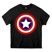 Black newcaptain america Heavy Core Tee - linhVisuals