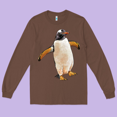 Penguin Long Sleeve Tee Designed By Lillyallendesigns