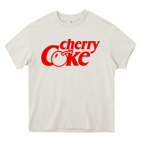 Cream newcherry coke Heavy Core Tee - linhVisuals