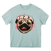 Arona pug floral Heavy Core Tee - Jasminsmagicworld