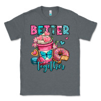 Charcoal Heather better together donut and coffee valentines day Classic Tee - OliviaCreatesArt
