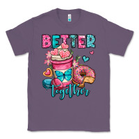 Lavender better together donut and coffee valentines day Classic Tee - OliviaCreatesArt