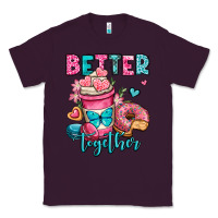 Plum better together donut and coffee valentines day Classic Tee - OliviaCreatesArt