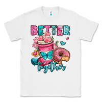 White better together donut and coffee valentines day Classic Tee - OliviaCreatesArt