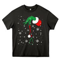 Asphalt newchristmas grinch hand holding a stethoscope Heavy Core Tee - linhVisuals