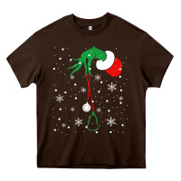 Newchristmas Grinch Hand Holding A Stethoscope Heavy Core Tee | Teevron