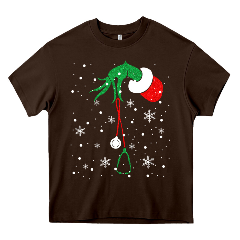 Newchristmas Grinch Hand Holding A Stethoscope Heavy Core Tee by linhVisuals | Teevron