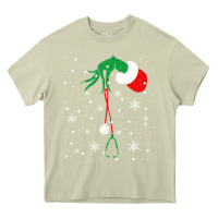 Mossy newchristmas grinch hand holding a stethoscope Heavy Core Tee - linhVisuals