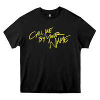 Black Call Me By Your Name Heavy Core Tee - linhVisuals