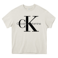 Cream newcocaine & ketamine ck Heavy Core Tee - linhVisuals