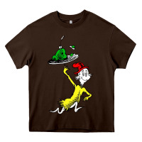 Chocolate Brown green eggs and ham Heavy Core Tee - linhVisuals