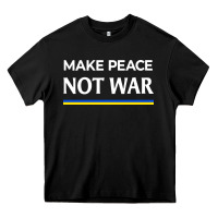 Black make peace not war Heavy Core Tee - linhVisuals