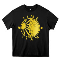 Black time team television Heavy Core Tee - linhVisuals
