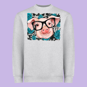 Gemstone And Cowhide Pig Heavyweight Sweatshirt Designed By Ranaportraitstore