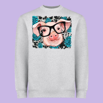 Gemstone And Cowhide Pig Heavyweight Sweatshirt Designed By Ranaportraitstore