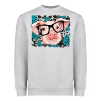 Heather Grey gemstone and cowhide pig Heavyweight Sweatshirt - RanaPortraitStore