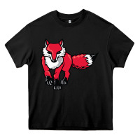 Black marist red foxes Heavy Core Tee - linhVisuals