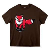 Chocolate Brown marist red foxes Heavy Core Tee - linhVisuals
