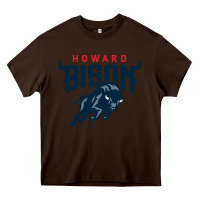 Chocolate Brown howard bison Heavy Core Tee - linhVisuals