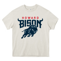Cream howard bison Heavy Core Tee - linhVisuals