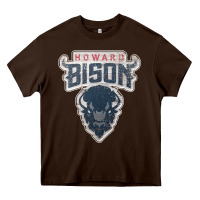 Chocolate Brown howard bison Heavy Core Tee - linhVisuals