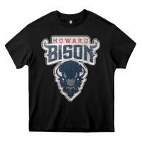 Black howard bison Heavy Core Tee - linhVisuals