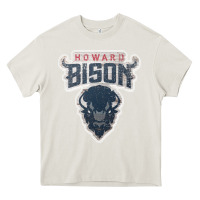 Cream howard bison Heavy Core Tee - linhVisuals