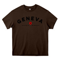 Chocolate Brown geneva switzerland clothing gifts and souvenirs Heavy Core Tee - linhVisuals
