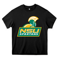 Black norfolk state spartans Heavy Core Tee - linhVisuals
