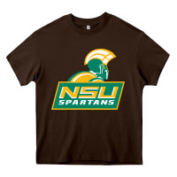 Chocolate Brown norfolk state spartans Heavy Core Tee - linhVisuals