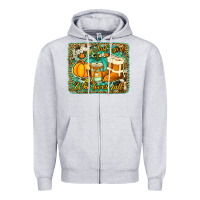 Heather Grey just a girl who loves fall background Zipper Hoodie - Jasminsmagicworld