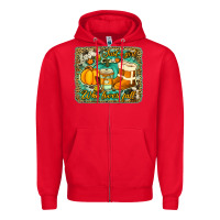 Red just a girl who loves fall background Zipper Hoodie - Jasminsmagicworld