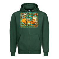 Sports Green just a girl who loves fall background Zipper Hoodie - Jasminsmagicworld