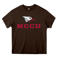 Chocolate Brown north carolina central eagles Heavy Core Tee - linhVisuals